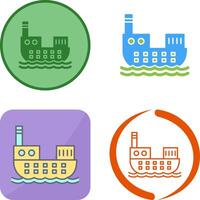 Cargo Ship Icon Design vector