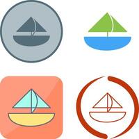 Small Yacht Icon Design vector