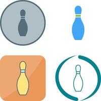 Unique Bowling Pin Icon Design vector