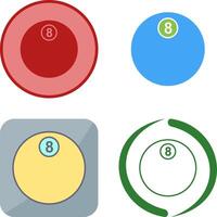 Unique Eight Ball Icon Design vector