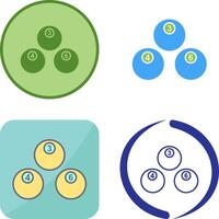 Unique Snooker Balls Icon Design vector