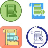 Bill Icon Design vector