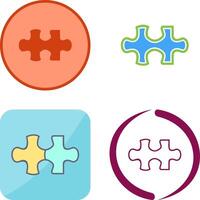 Unique Puzzle Piece Icon Design vector