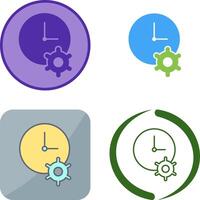 Unique Time Optimization Icon Design vector