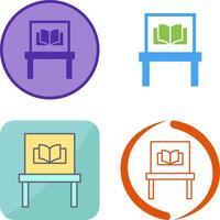 Ancient Book Exhibit Icon Design vector