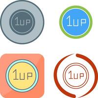 Unique 1UP Icon Design vector