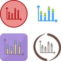 Candidate Graph Icon Design vector