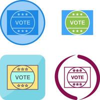 Vote Sticker Icon Design vector