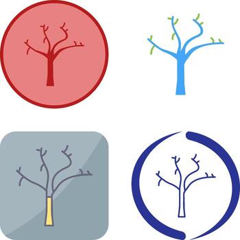 árbol con No hojas icono diseño vector
