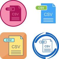 CSV Icon Design vector