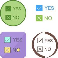 Yes No Option Icon Design vector