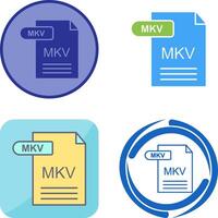 MKV Icon Design vector