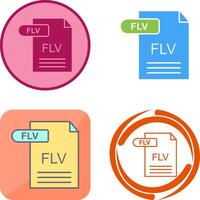 FLV Icon Design vector