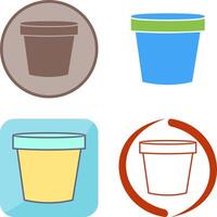 Plant Pot Icon Design vector