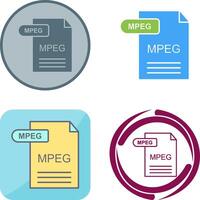 MPEG Icon Design vector