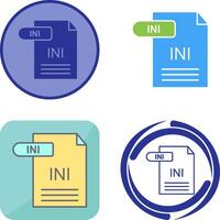 INI Icon Design vector