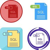 SQL Icon Design vector