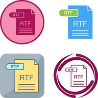 RTF Icon Design vector