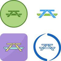 Picnic of Table Icon Design vector