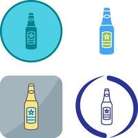 cerveza botella icono diseño vector