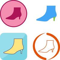 Boots with Heels Icon Design vector