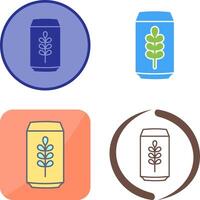 Beer Can Icon Design vector