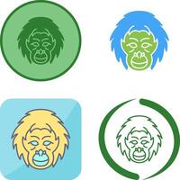 Orangutan Icon Design vector