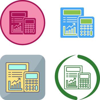 Calculating Icon Design vector