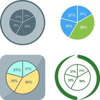 Pie Chart Icon Design vector