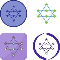 Unique Networks Icon Design vector