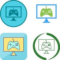 Unique Online Games Icon Design vector