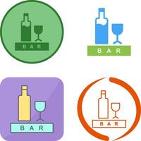 Unique Bar Sign Icon Design vector