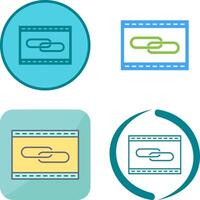 Unique Link Optimization Icon Design vector