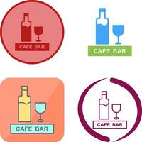 Unique Drinks Cafe Icon Design vector