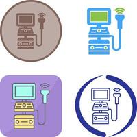 Ultrasound Machine Icon Design vector