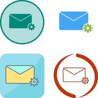 Message Settings Icon Design vector