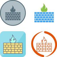 Firewall Icon Design vector