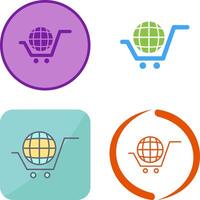 Global Shopping Icon Design vector