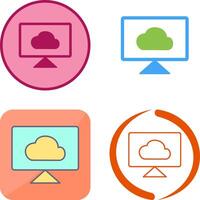 Cloud System Icon Design vector