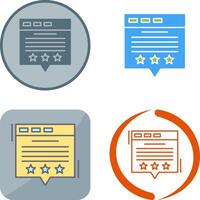 Review Icon Design vector