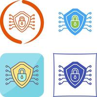 Cyber Security Icon Design vector