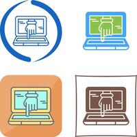 Computer Hacking Icon Design vector