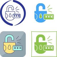 Unlock Icon Design vector