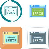 Error Code Icon Design vector