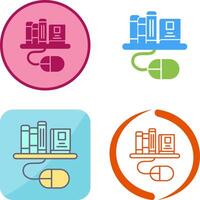 Digital Library Icon Design vector