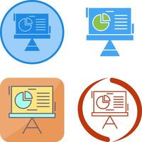 Pie Chart Icon Design vector