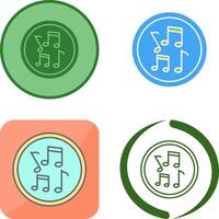 musical notas icono diseño vector