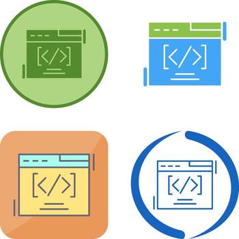 Web Coding Icon Design vector