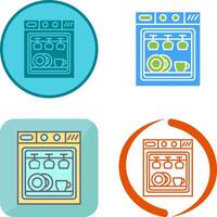 Dishwasher Icon Design vector