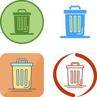 Trash Can Icon Design vector